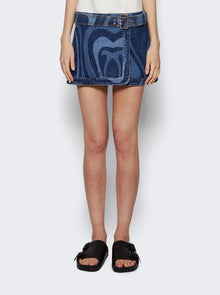 Women | Pucci | Marmo-print Miniskirt Denim | Blue