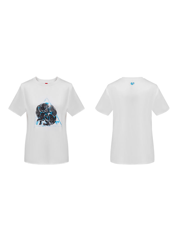 Silver Lion T-Shirt | White