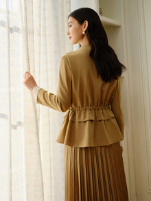 Mulberry Silk Sophisticated Jacket | Khaki