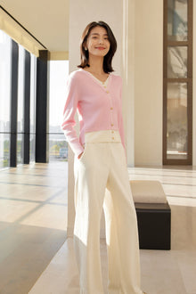 Merino Wool Knit Sweater | Pink
