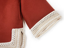 Chinese-style Wool Jacket | Claret