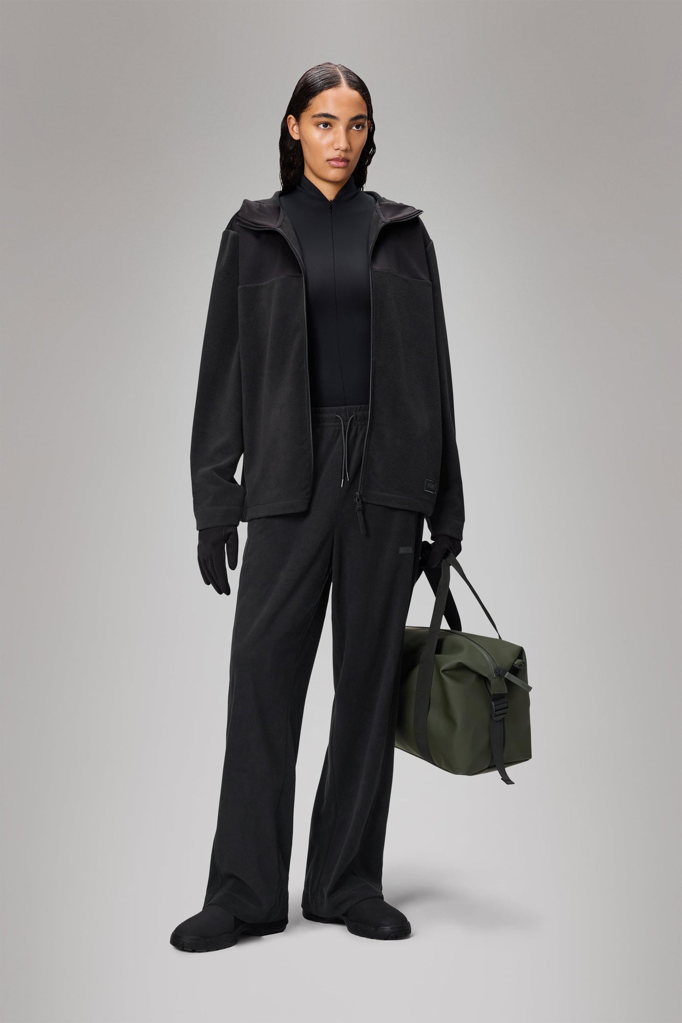 RAINS Sintra Fleece Reverse Jacket Black Jacket