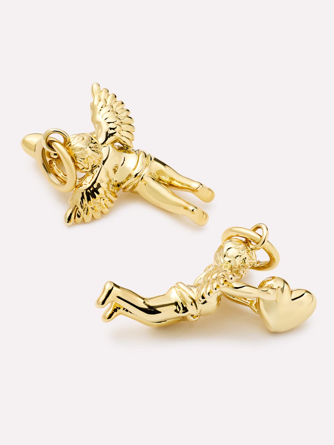 14K Gold Plated Angel Heart Love Vday Earring Charms For Women Ana Luisa Cherub Charms