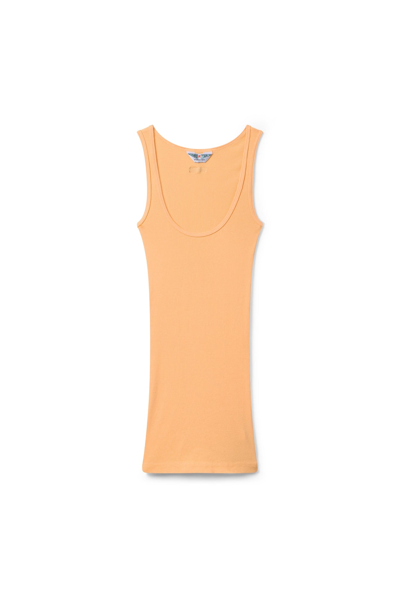Women | Vintage Scoop Neck Extra Long Tank | Orange Creamsicle