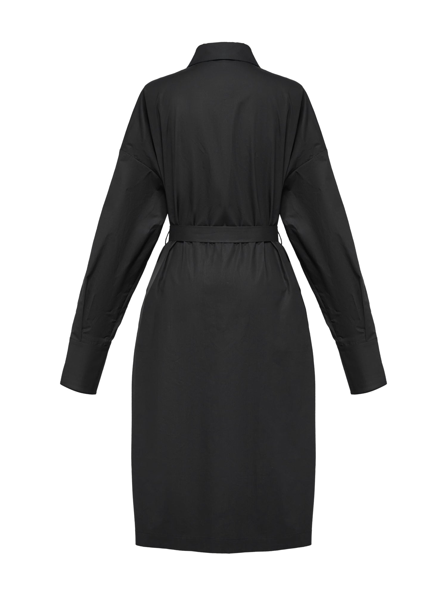 Slimming Mid-Length Dress | Black