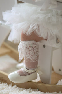 Girl | Ivy Polka Dot Lace Socks | White