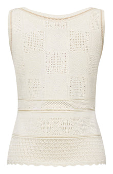 Mulberry Silk Openwork Vest Camisole | Beige