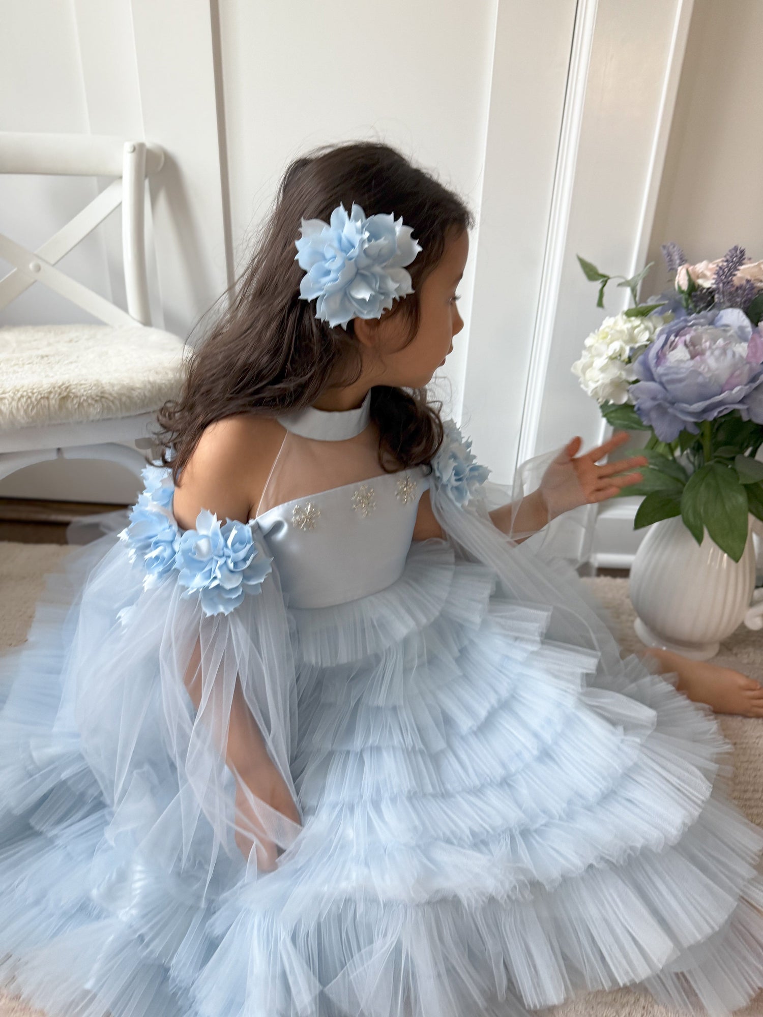 Girl | Alaska Baby Tulle Dress | Blue
