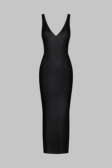 Naked Back Dress - La Femme Amazone | Black