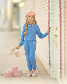 Girl | Maya Cotton Lounge Pants | Blue