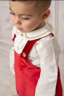 Boy | Victor Ceremony Romper and Shirt | Red x White