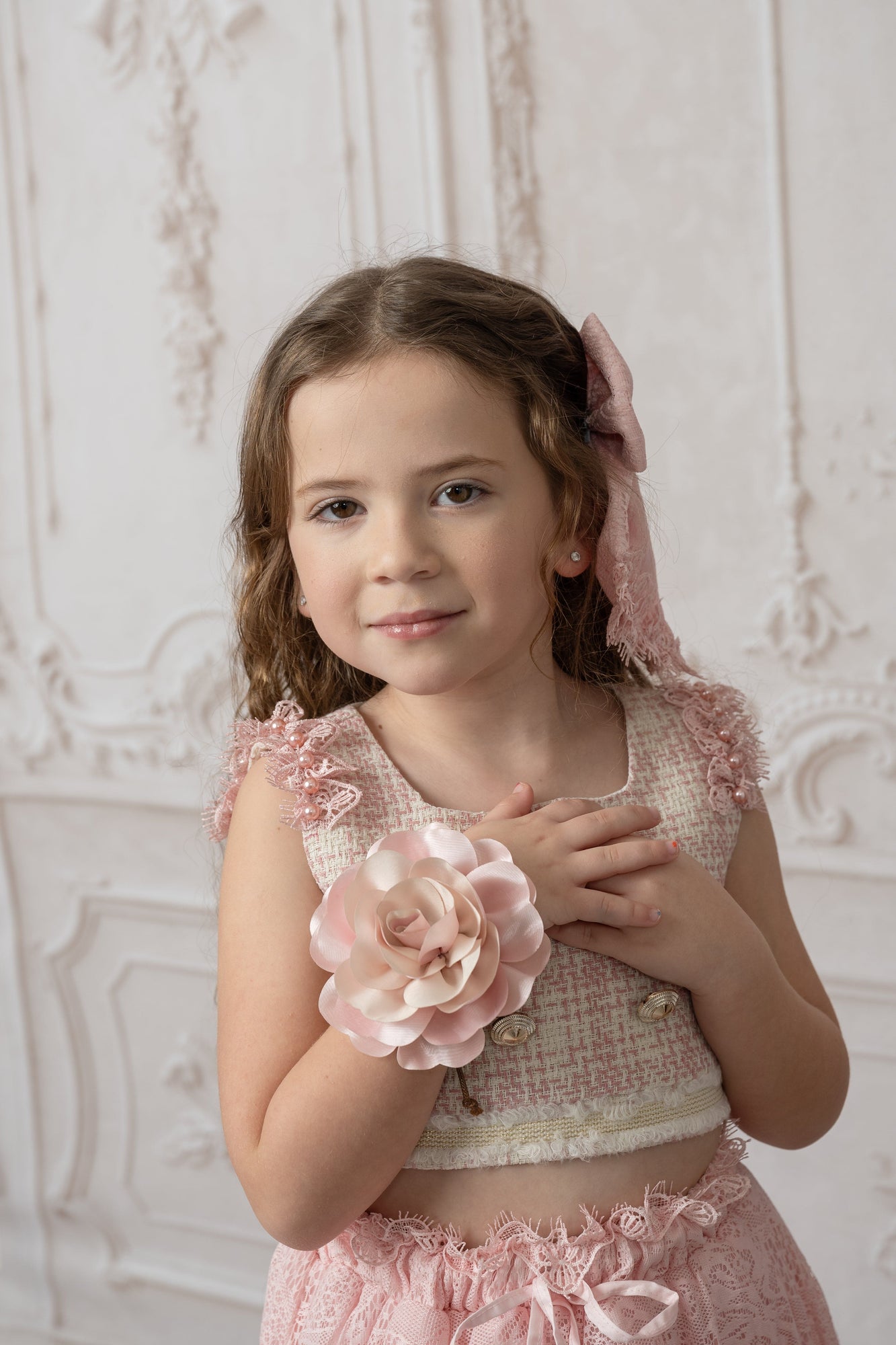 Girl | Flower Neck Tie | Pink