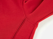 Cotton Embroidered Hoodie | Red