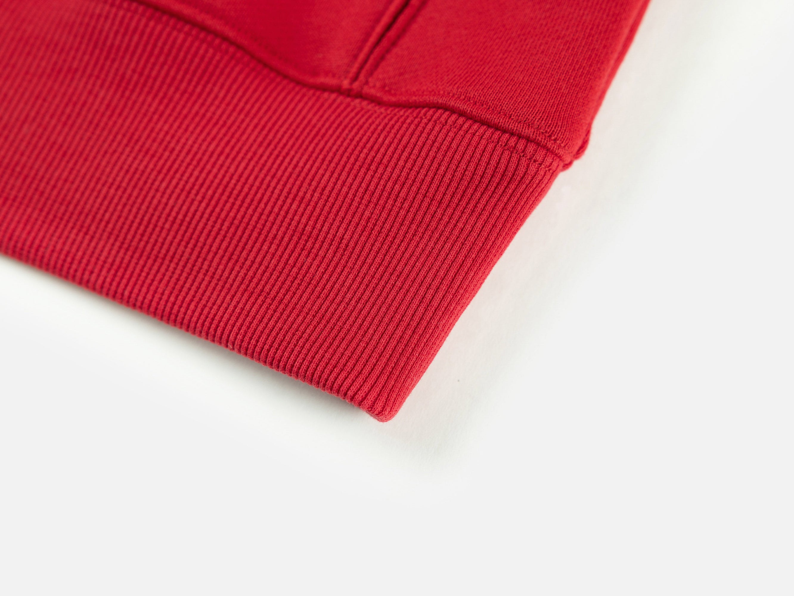 Cotton Embroidered Hoodie | Red