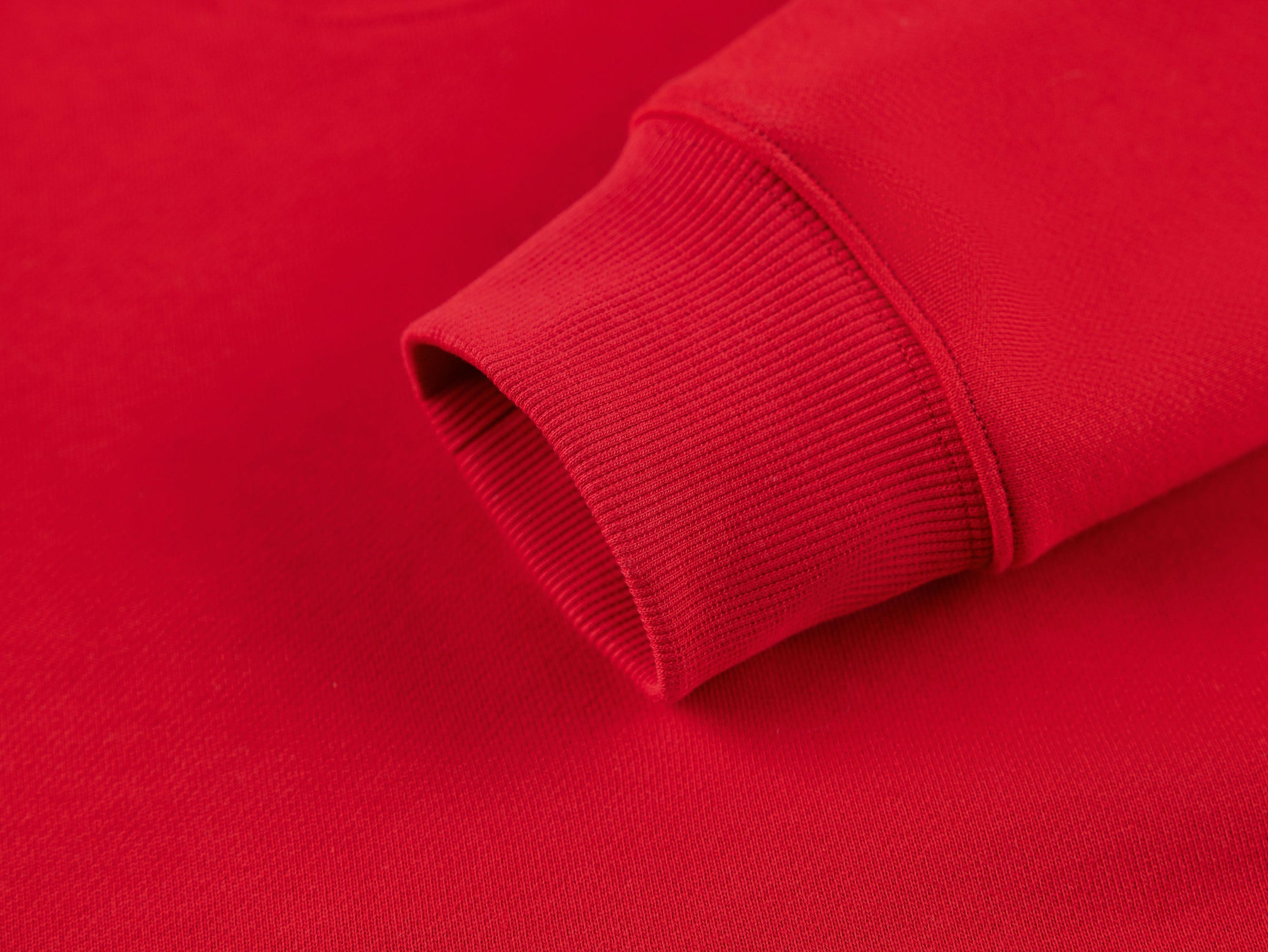 Cotton Embroidered Hoodie | Red