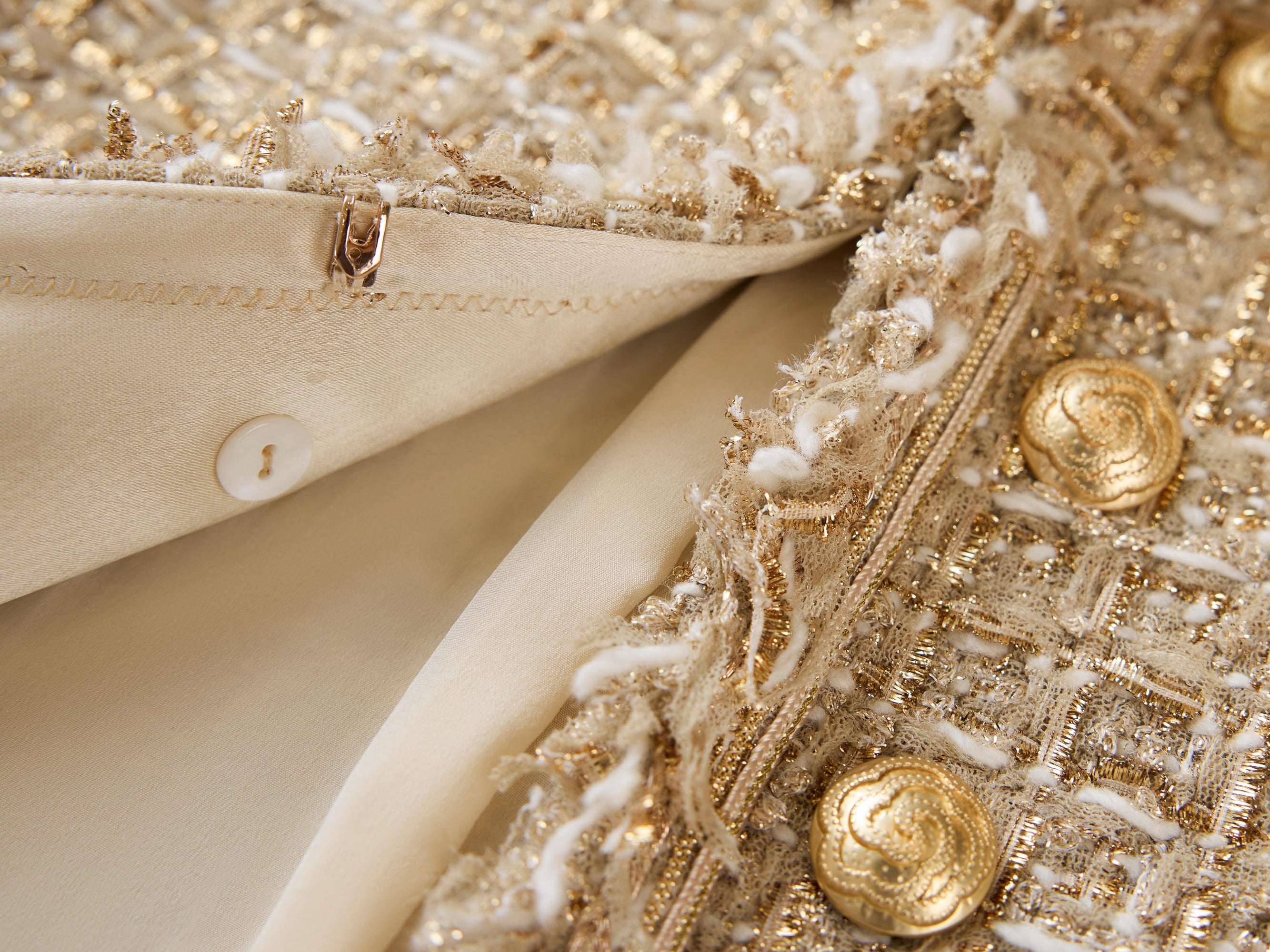 Tweed-Style Jacket | Golden