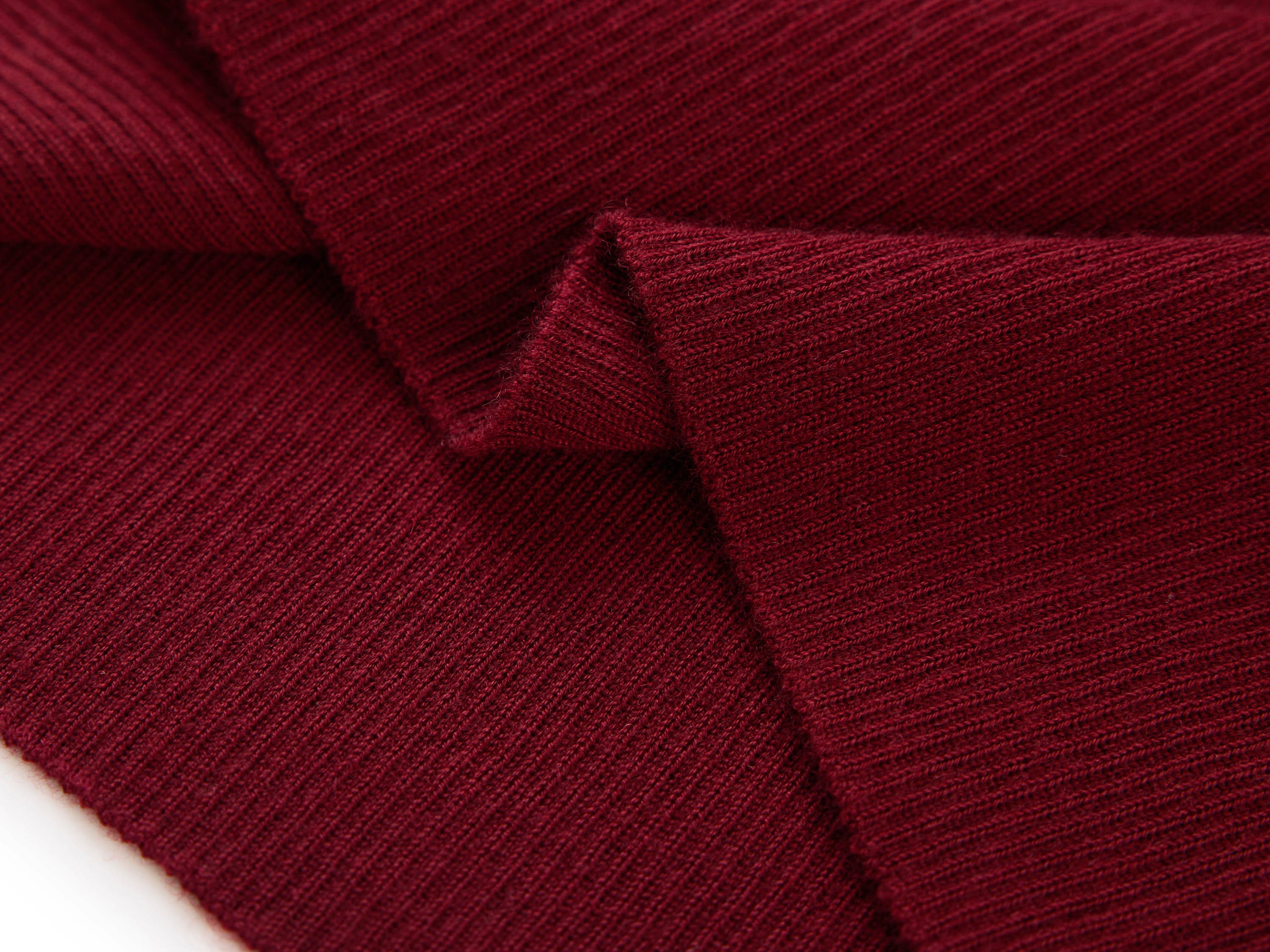 Turtleneck Knit Top | Wine Red
