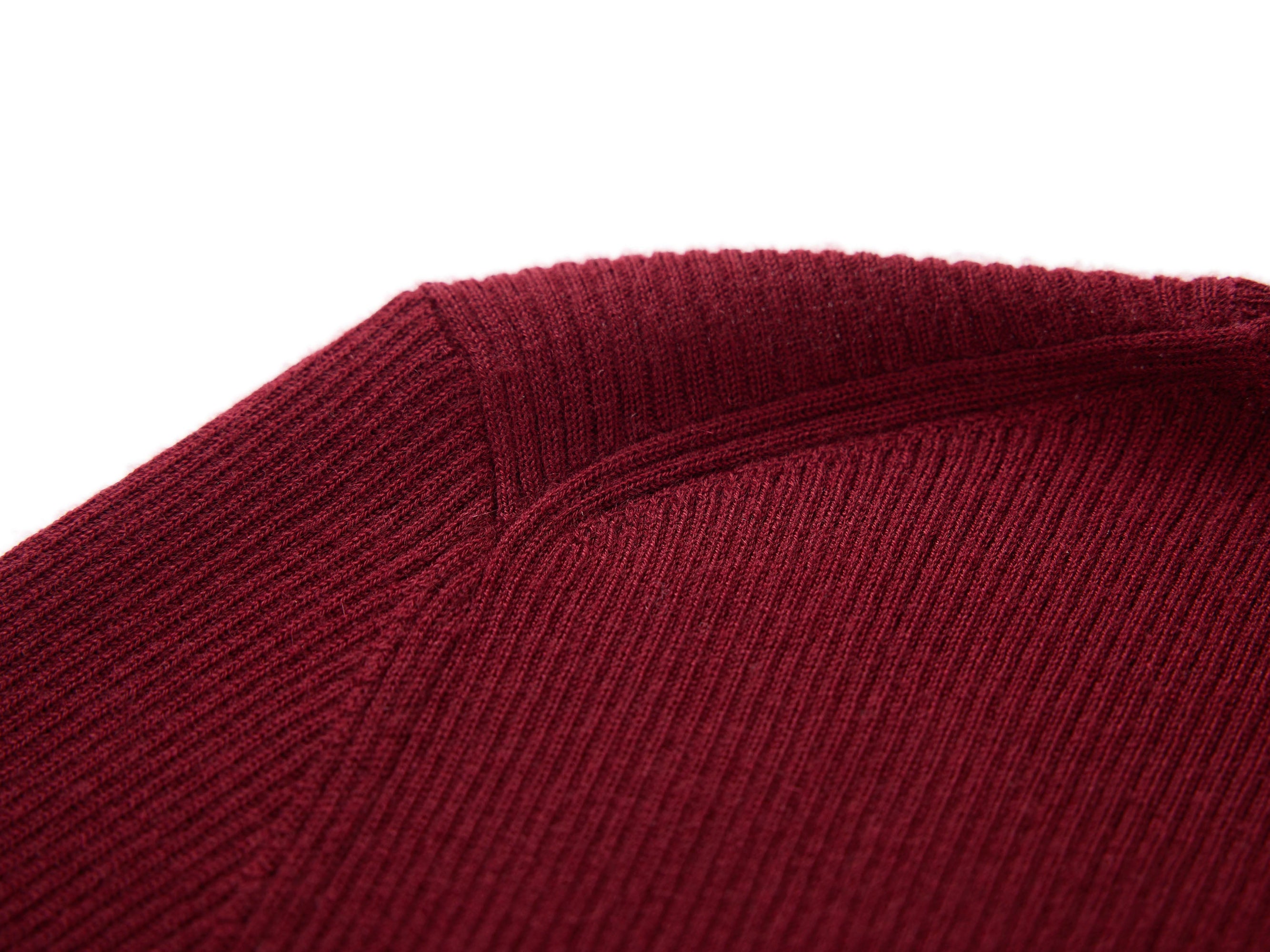Turtleneck Knit Top | Wine Red