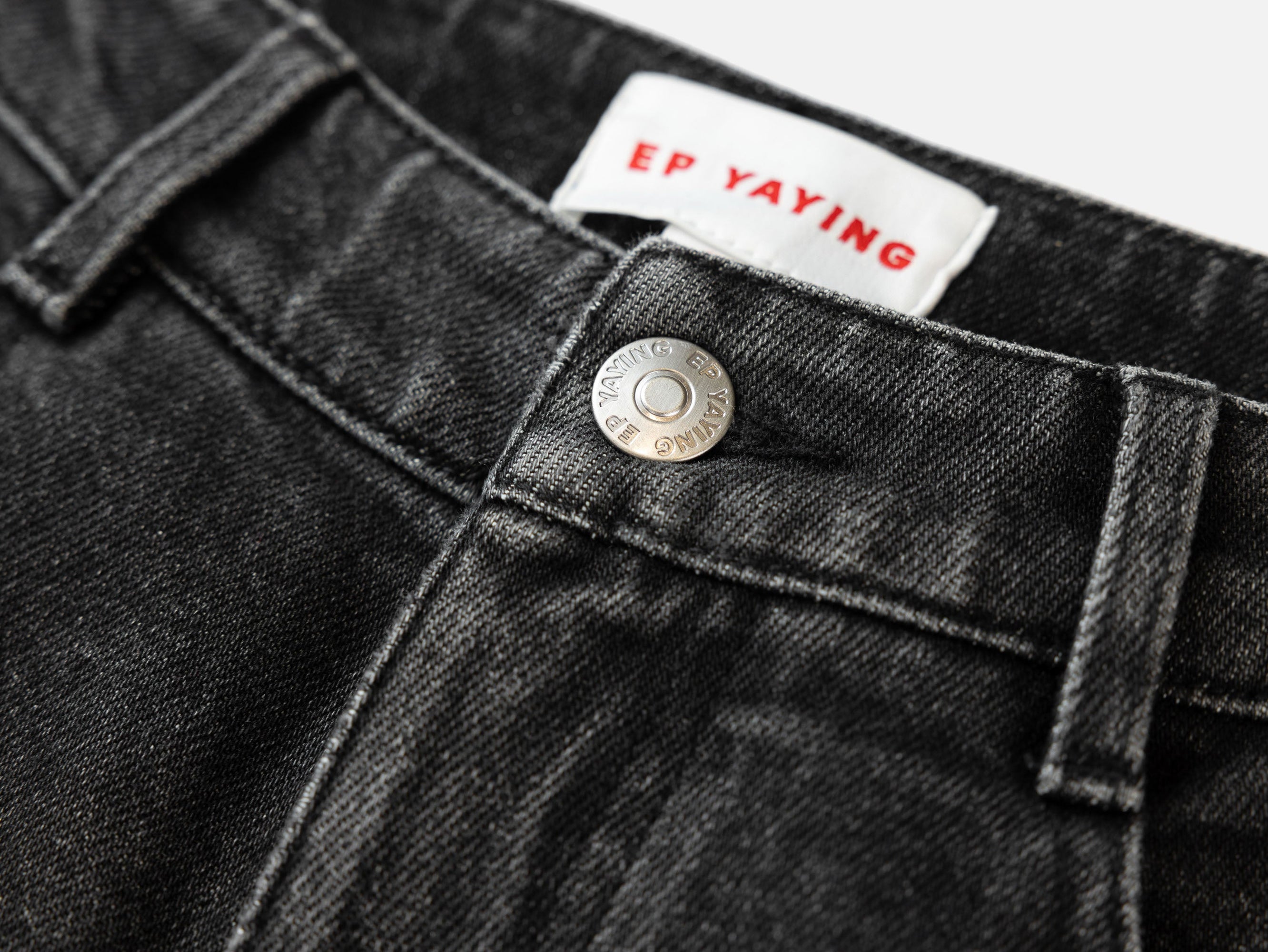 Dark-Wash Straight Leg Pants | Black