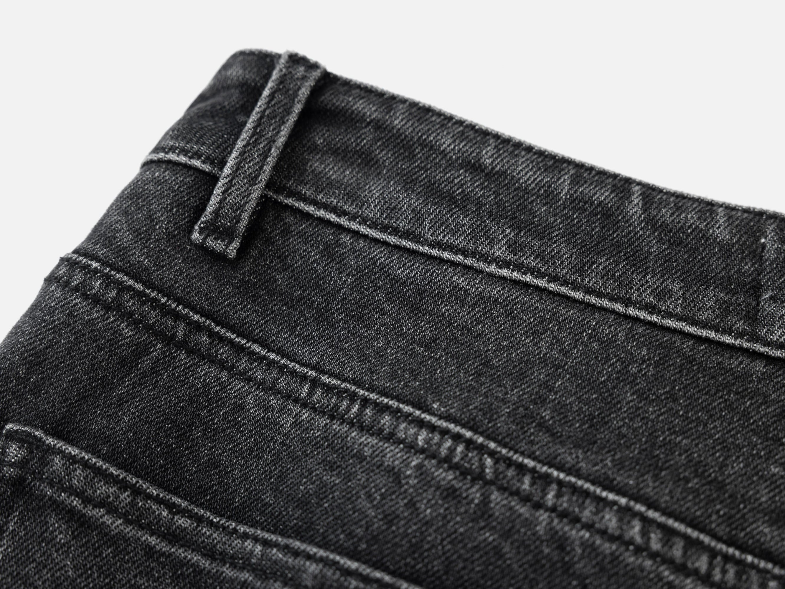 Dark-Wash Straight Leg Pants | Black