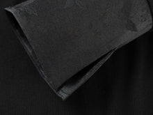 Mandarin Collar Long-Sleeve Top | Black