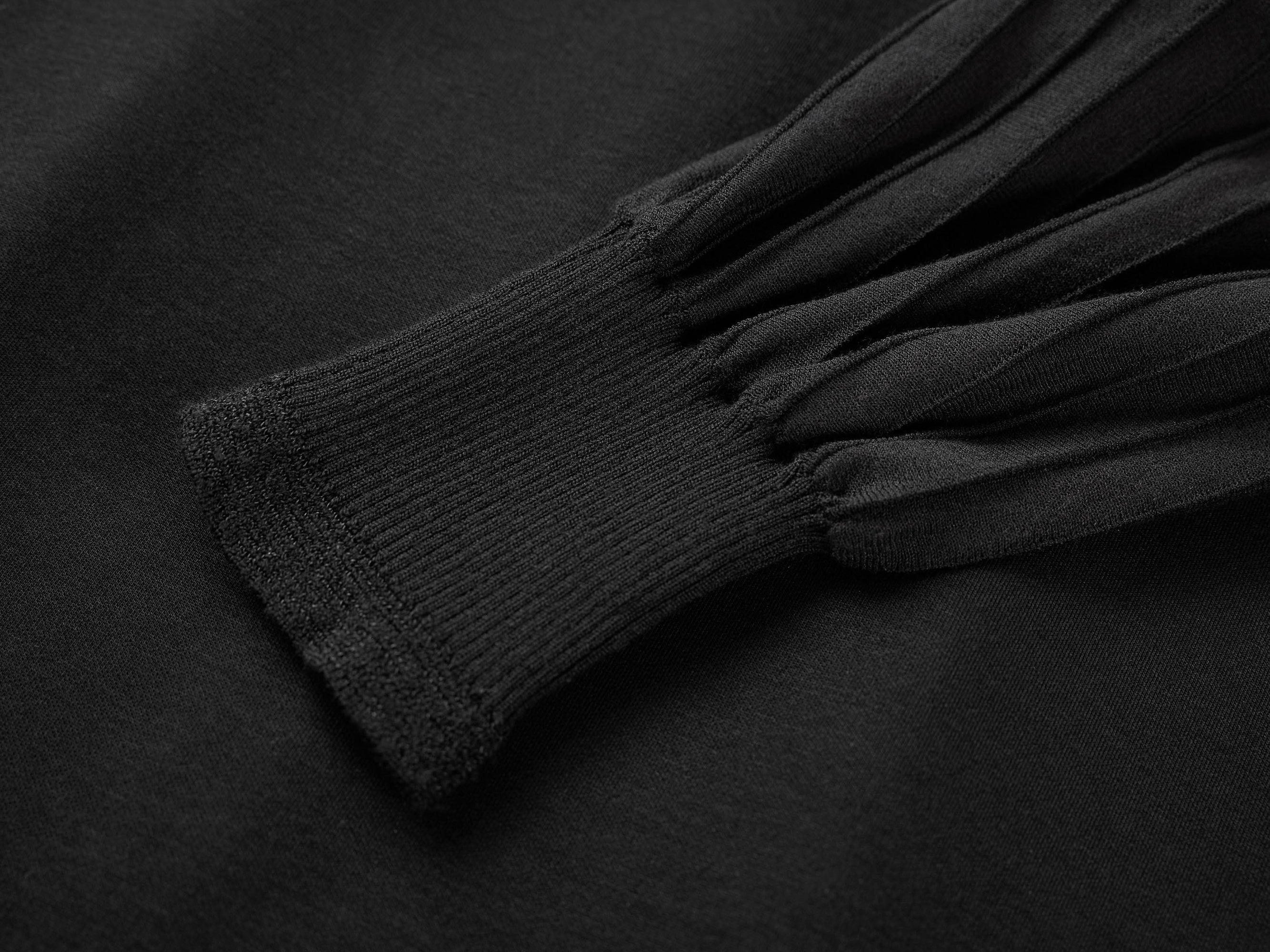 Winter Waist-Defined Dress | Black