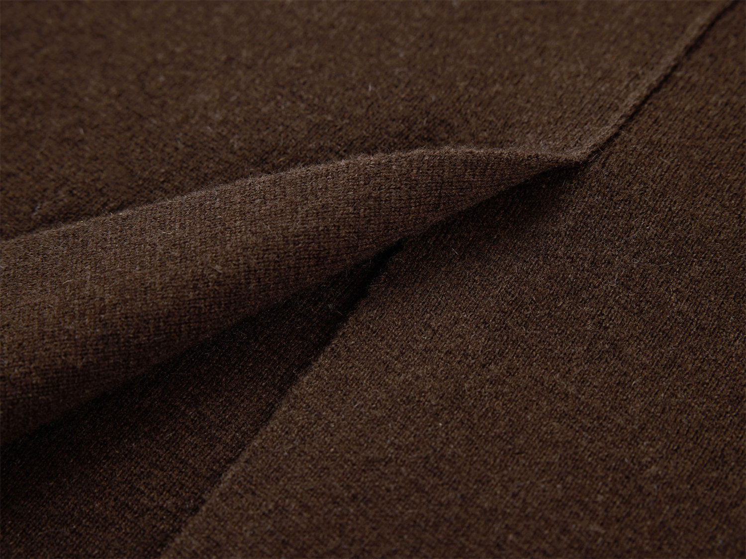 Yak Wool Straight Midi Skirt | Brown
