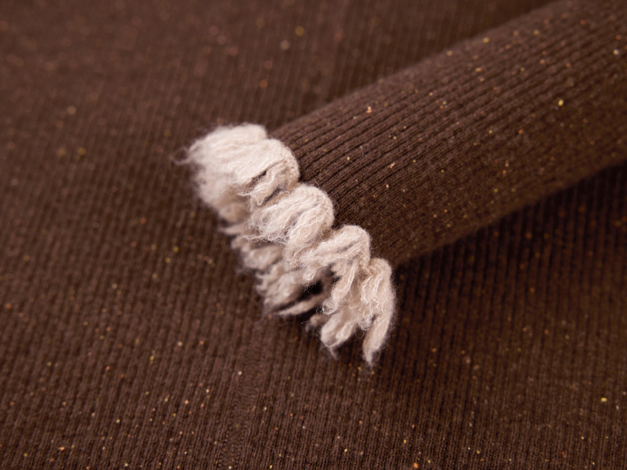 Long Sleeve Form-Fitting Knit Turtleneck | Brown