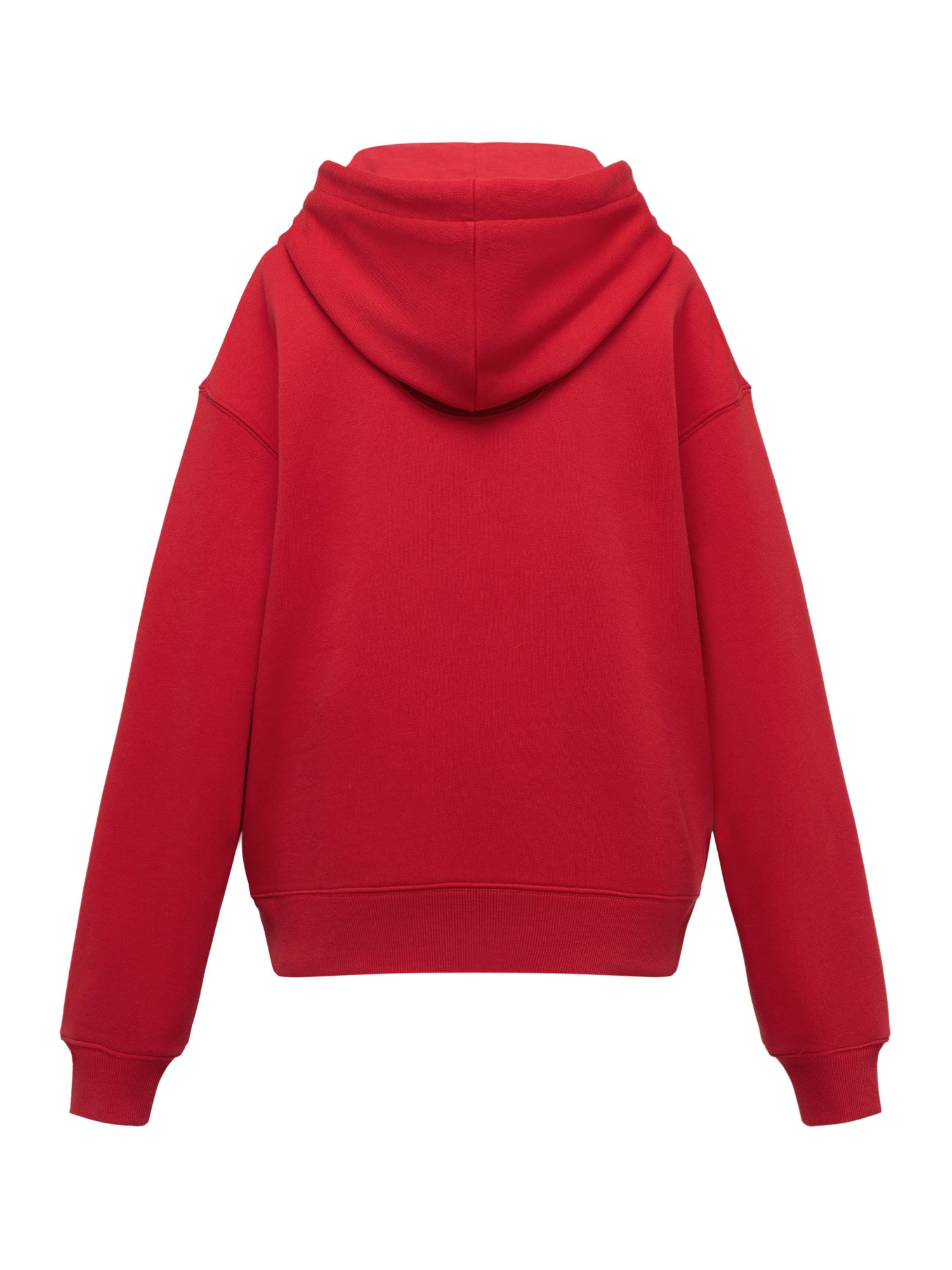 Cotton Embroidered Hoodie | Red