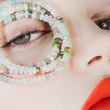 Natural Multi Faceted Opal Necklace