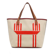 Hermes | Pre-Owned Canvas Pursangle Tote | Brown/Beige