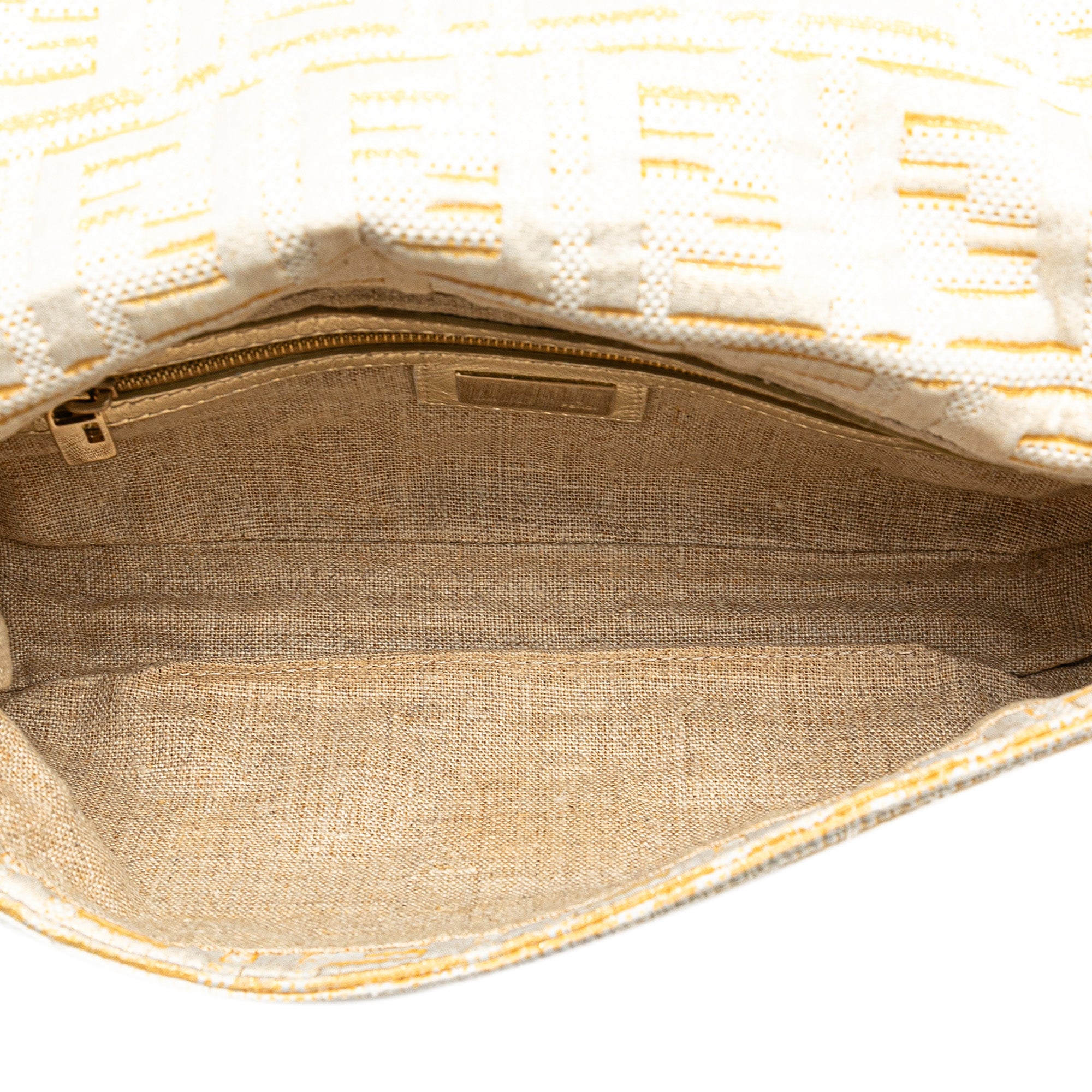 Fendi | Pre-Owned Zucca Metallic Lurex Baguette | Gold