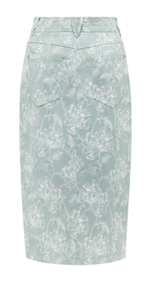 Slit Hem Bodycon Skirt | Green