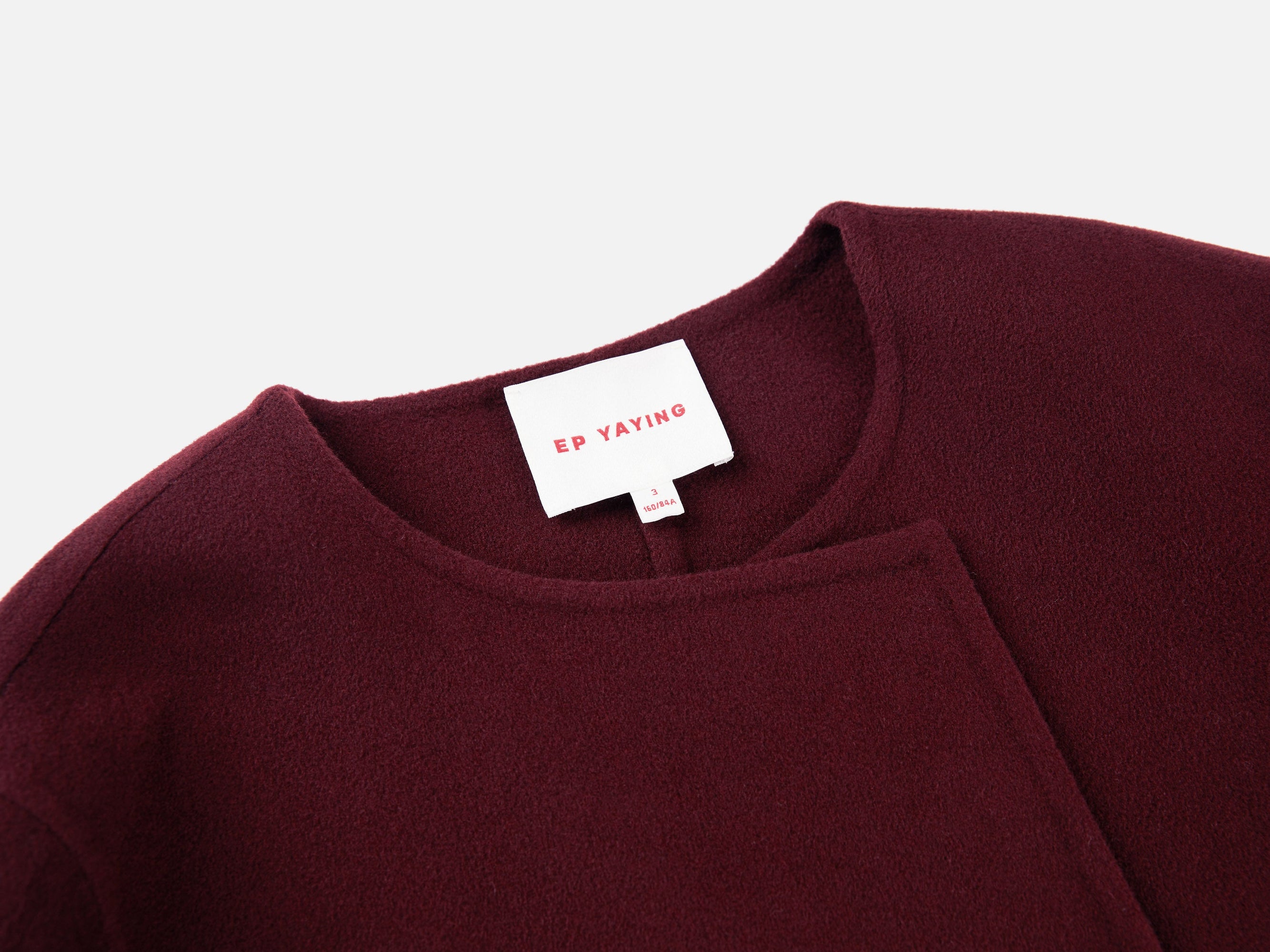 Pure Cashmere Coat | Wine Red
