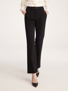 Bootcut Wool Pants | Black