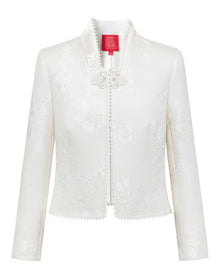 Traditional Chinese-style Short Jacket | White