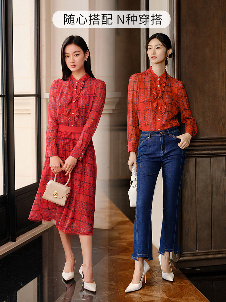 Silk Shirt | Rose Red