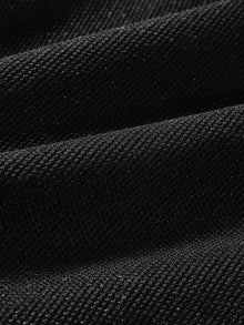 V-neck Loose Knit Sweater | Black