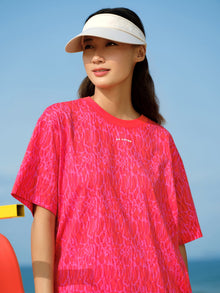 Loose Fit Pure Cotton Short-sleeve T-shirt | Red