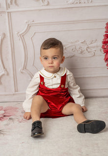 Boy | Victor Ceremony Romper and Shirt | Red x White