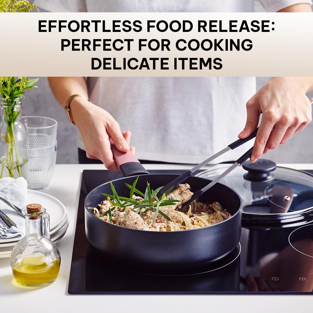 TASTY+ 9.5" Skillet with Non-stick Ceramic Coating Black | Black