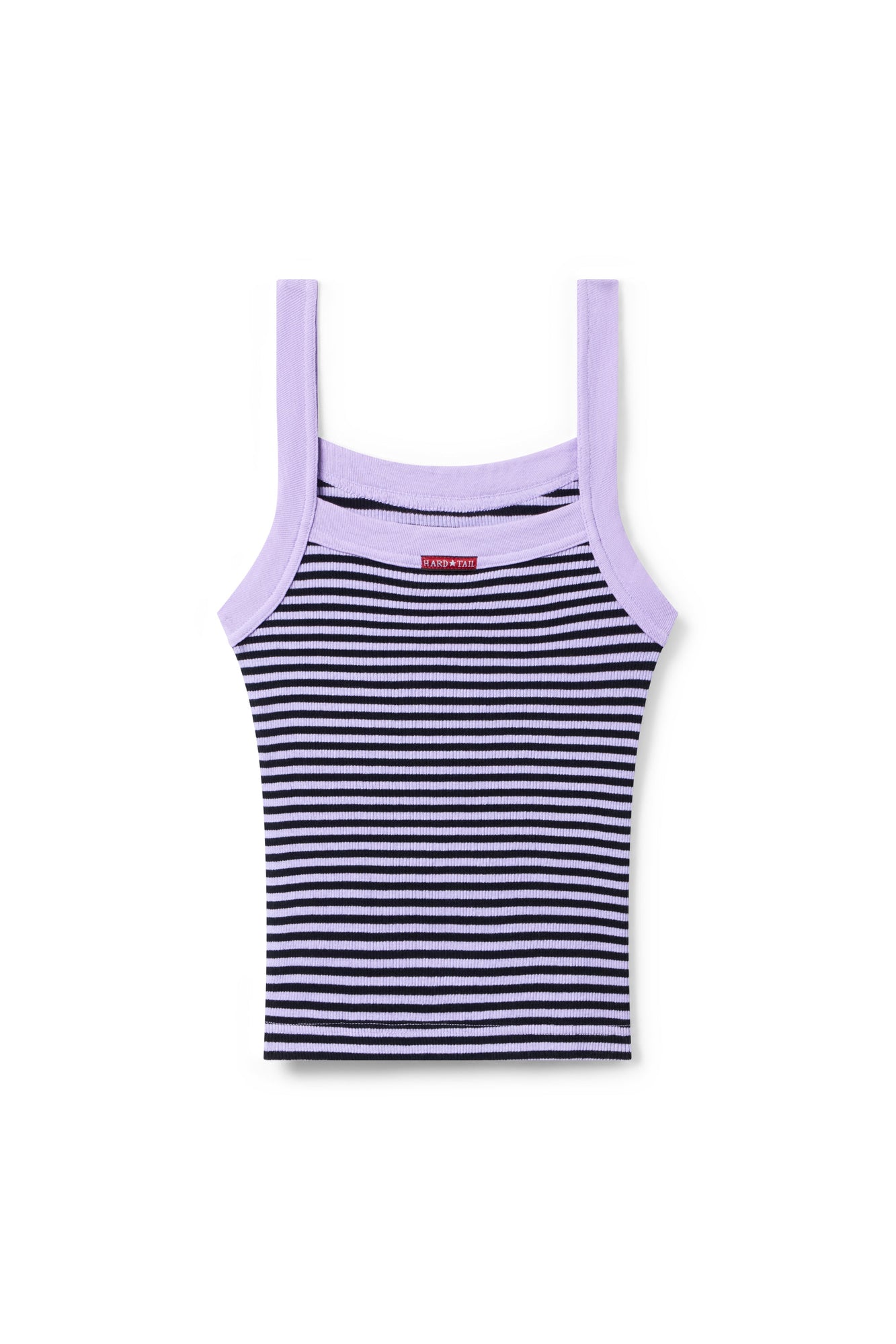 Women | Vintage Striped Sport Ribbed Tank | Lilac