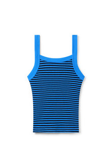 Women | Vintage Striped Sport Ribbed Tank | Marina