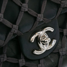 Chanel | Pre-Owned Jumbo Calfskin Canebiers Net Flap | Black