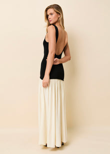 Camila Dress Noir / Brule - Solid & Striped