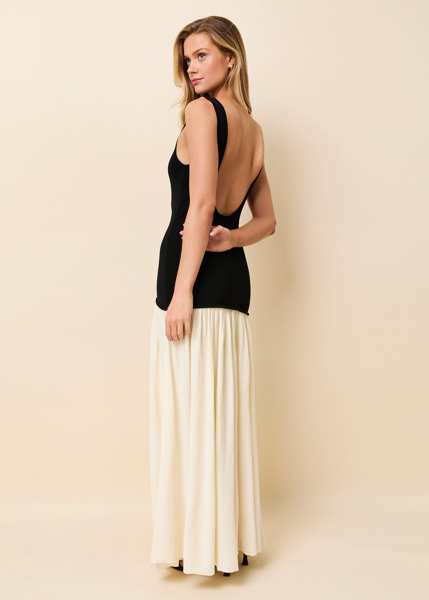 Camila Dress Noir / Brule - Solid & Striped