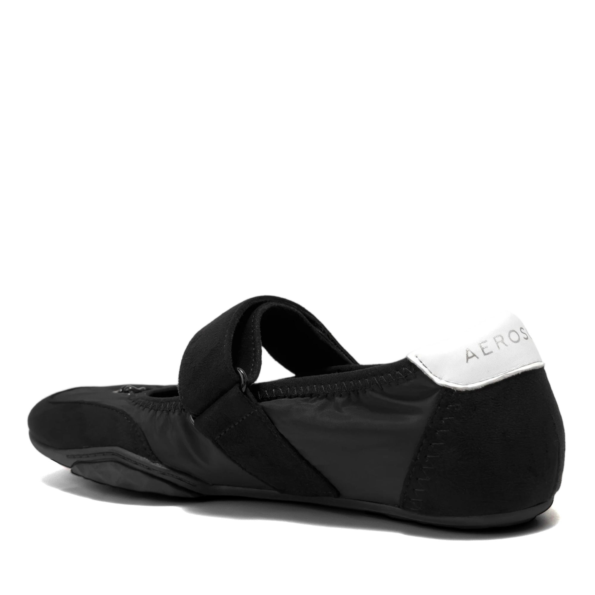 Orly Sport Flat | Black Nylon/Faux Suede