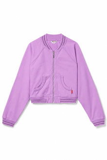 Women | Vintage Baseball Fleece Jacket | Violet