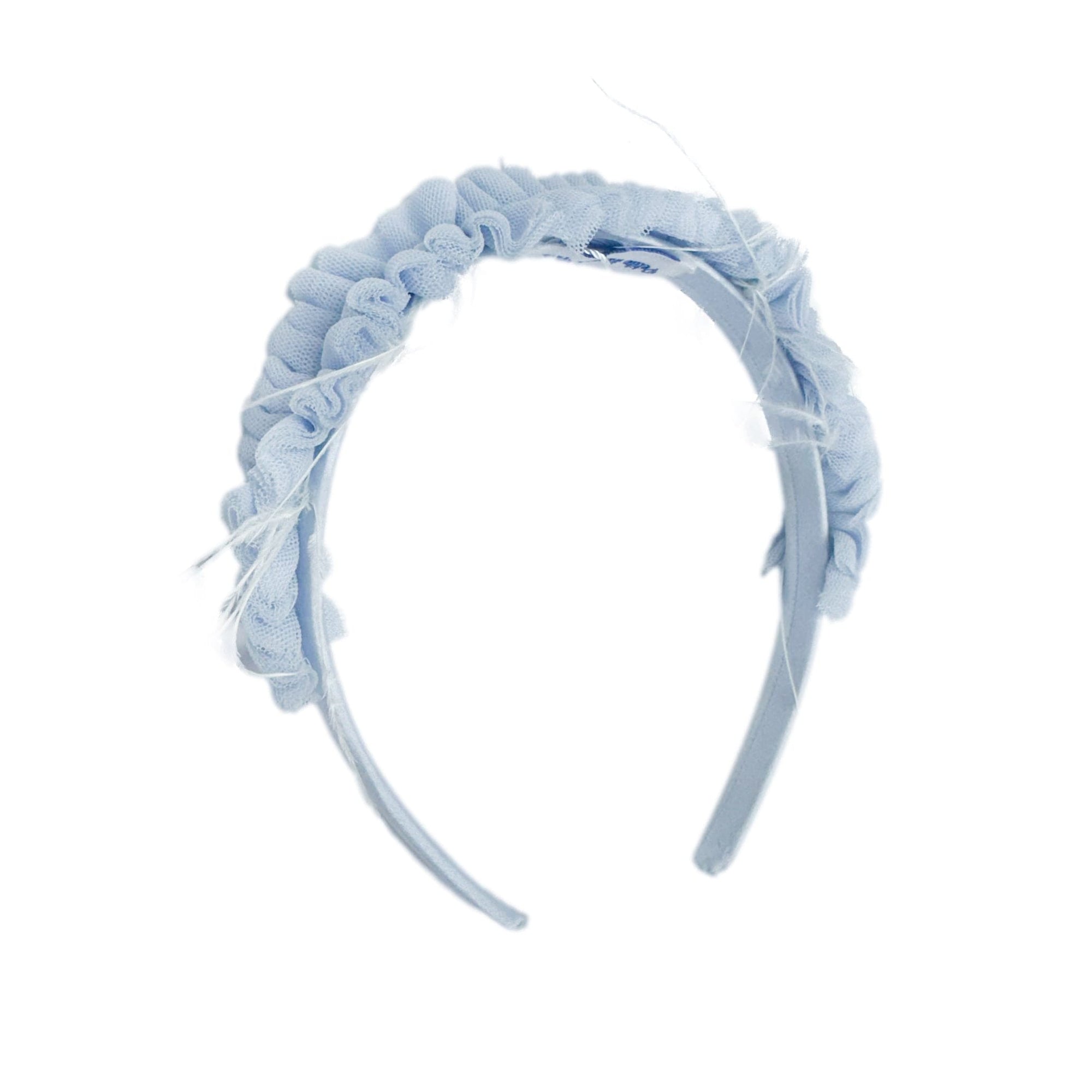Girl | Skylar Tulle Ruffle Headband | Blue