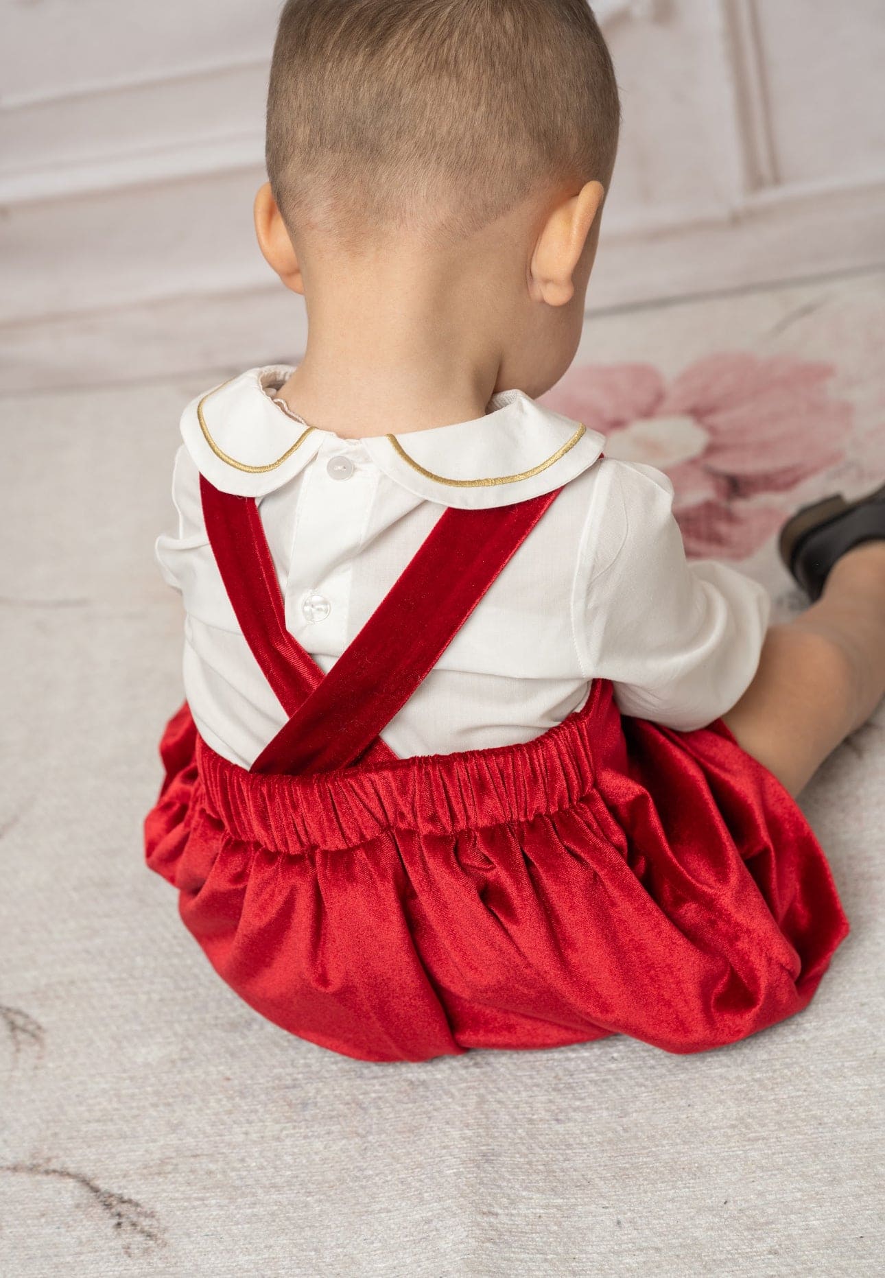 Boy | Victor Ceremony Romper and Shirt | Red x White
